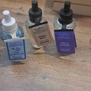 Bath & Body Works Wallflowers in Blue, White, and Purple